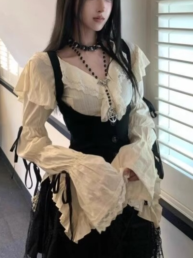 Japanese Lifestyle - New Subculture Lace Vintage 3 Piece
