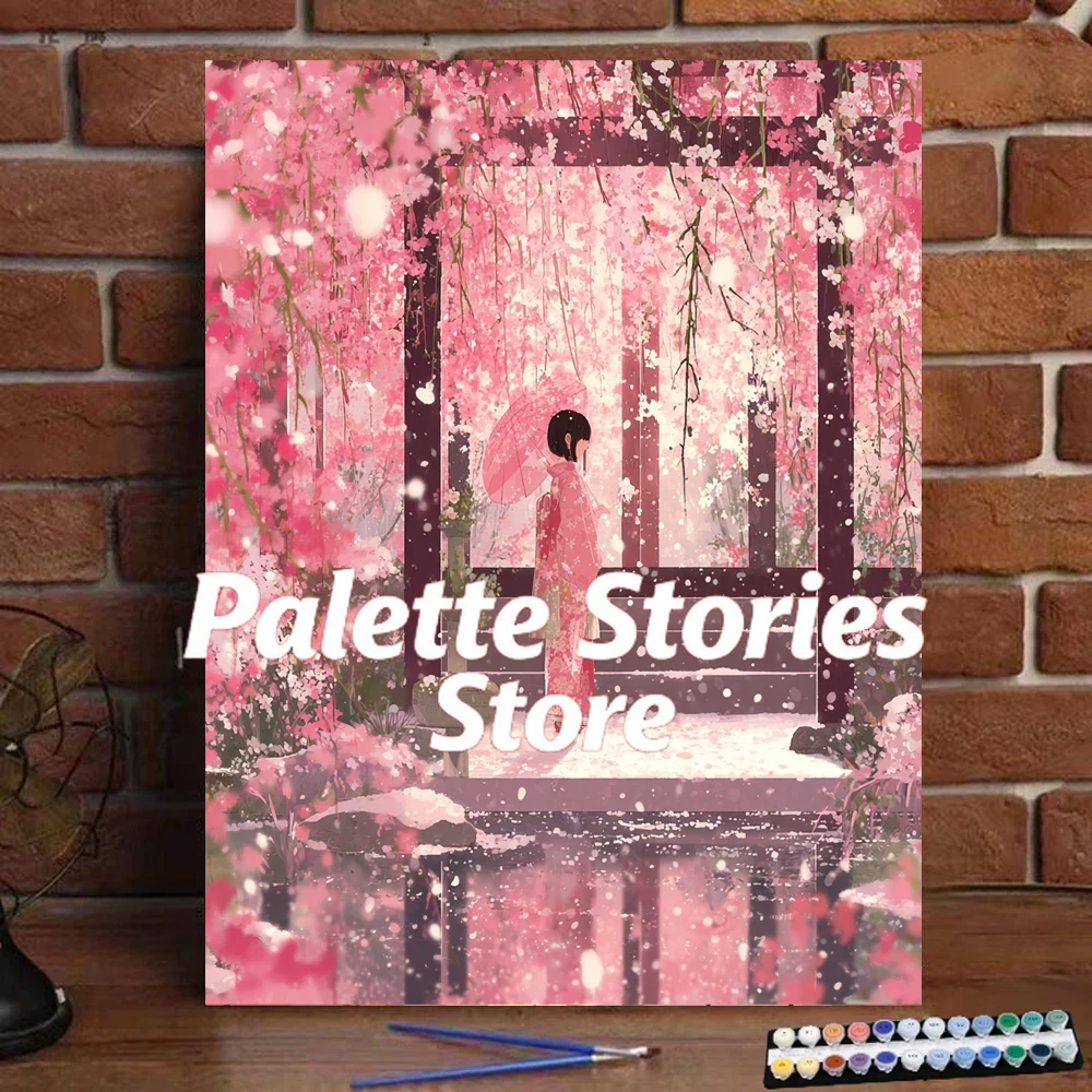 Japanese Lifestyle Gifts - 1PCS frameless Painting by Numbers Japanese-style