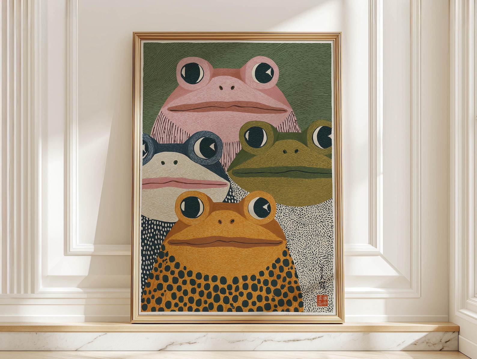 Japanese Lifestyle - Modern Japanese Frog Art Print -