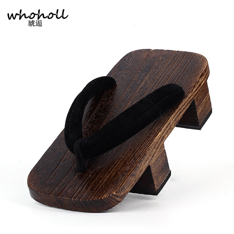 Geta Wooden Sandal - WHOHOLL Geta Two-toothed Sandals Anime Cosplay