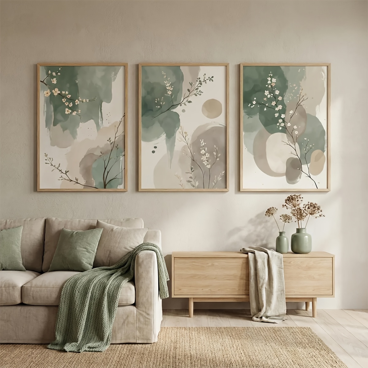 3pcs Japanese-Style Plant Canv - Japanese Lifestyle ulasan dan harga