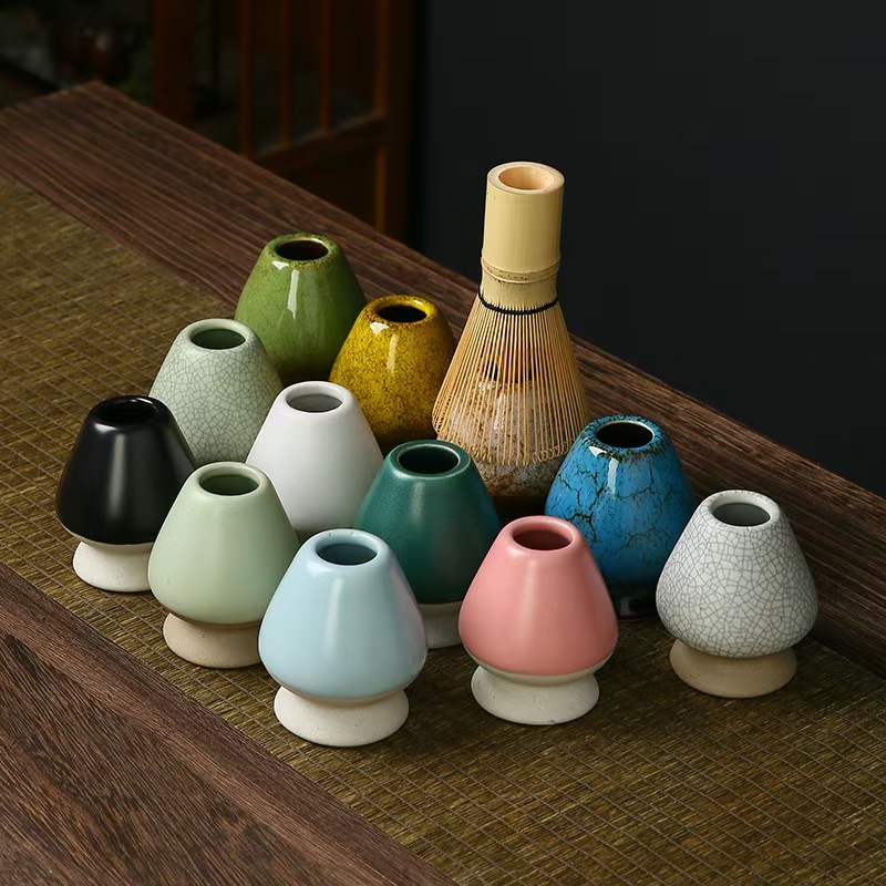 Matcha Tea Whisk Holder Cerami - Bamboo Whisk Chasen ulasan dan harga