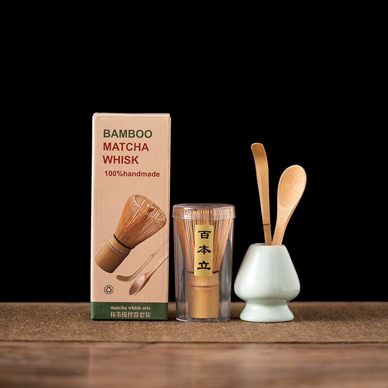 4PCS Bamboo Matcha Whisk Set H - Bamboo Whisk Chasen ulasan dan harga