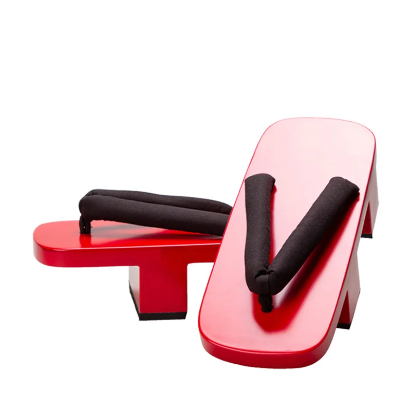 Women's Cosplay Shoes Red Pain - Geta Wooden Sandal ulasan dan harga