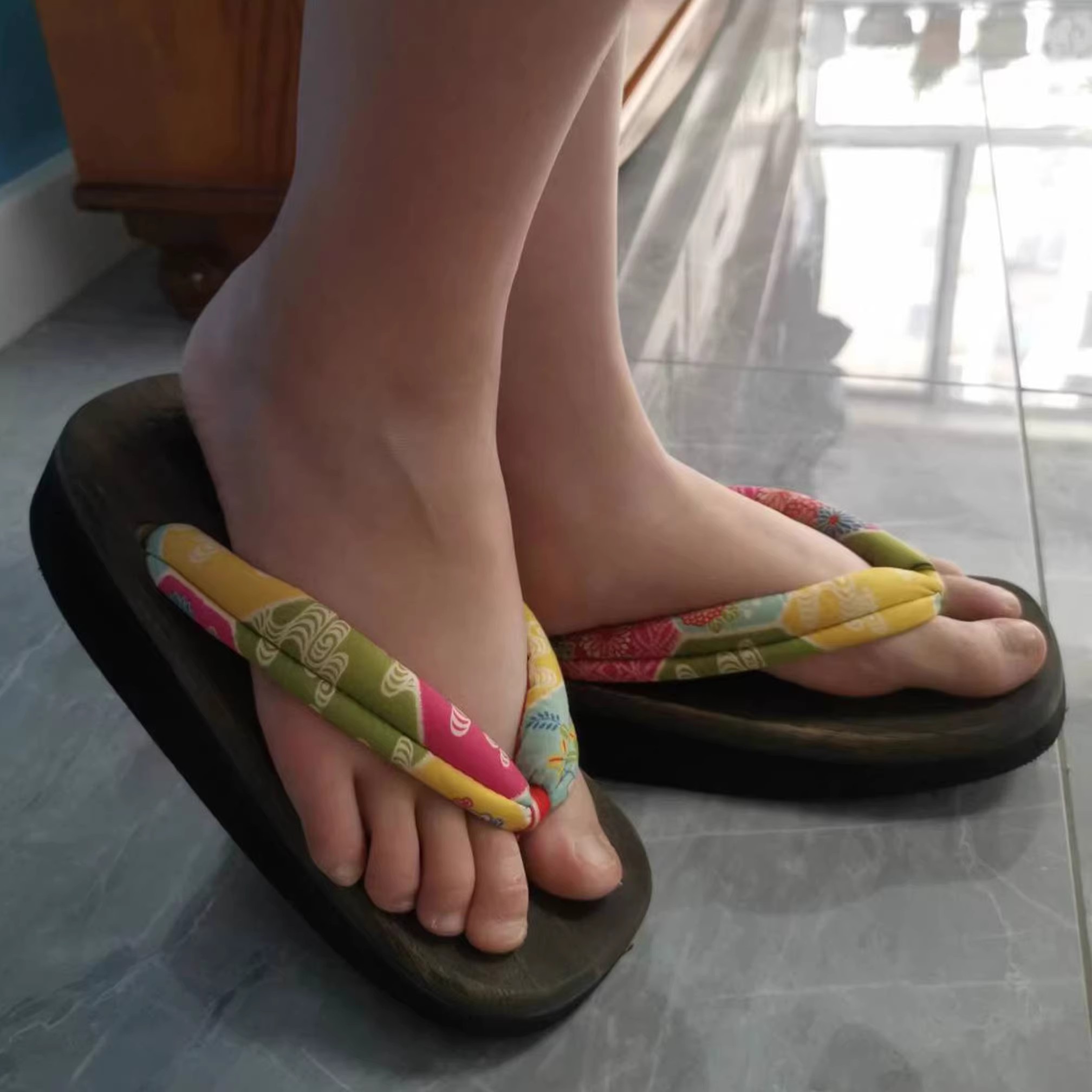 Women's Cosplay Shoes Mid Heel - Geta Wooden Sandal ulasan dan harga