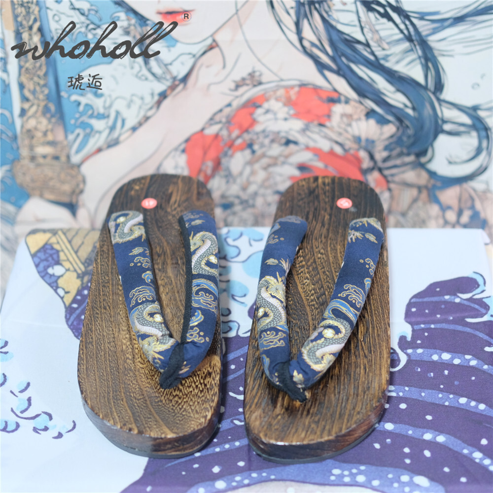 Man Wooden Clogs Slippers Wome - Geta Wooden Sandal ulasan dan harga