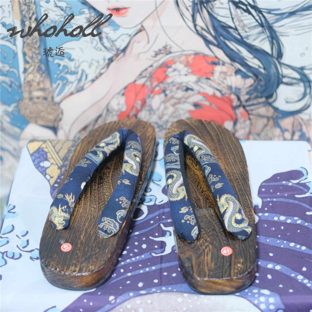 Man Wooden Clogs Slippers Wome - Geta Wooden Sandal ulasan dan harga