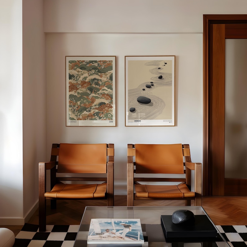 2pcs Japandi Zen Canvas Wall A - Japanese Lifestyle ulasan dan harga