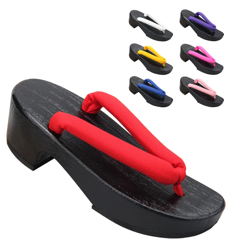 Women's Black Crescent Moon Sh - Geta Wooden Sandal ulasan dan harga