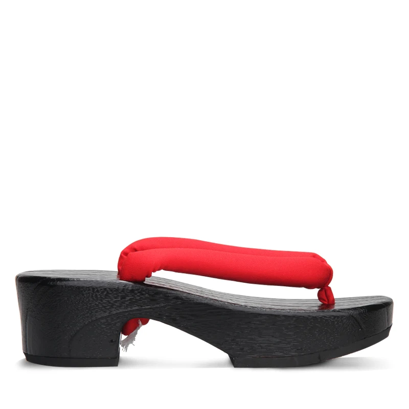 Women's Black Crescent Moon Sh - Geta Wooden Sandal ulasan dan harga