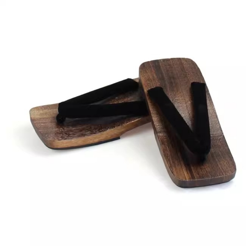 Men's Charcoal Cosplay Wood Su - Geta Wooden Sandal ulasan dan harga