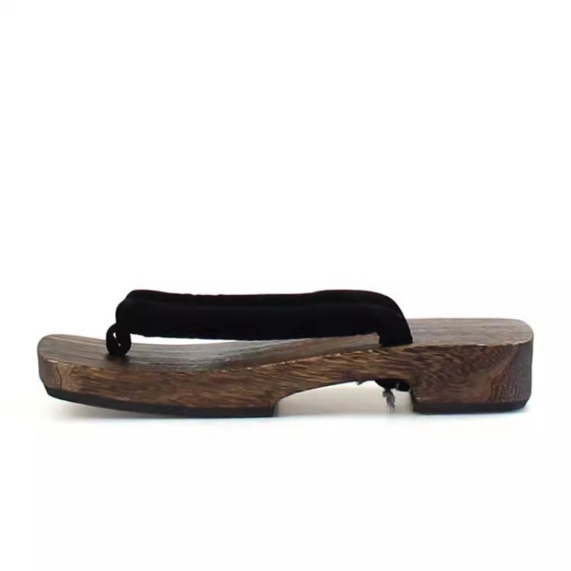 Men's Charcoal Cosplay Wood Su - Geta Wooden Sandal ulasan dan harga